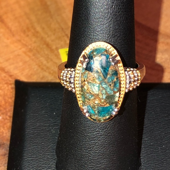 SOLD NWT Matrix Neon Apatite Route Ring - Picture 2 of 8